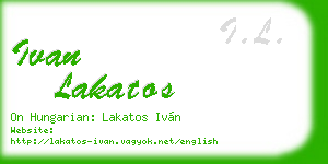 ivan lakatos business card